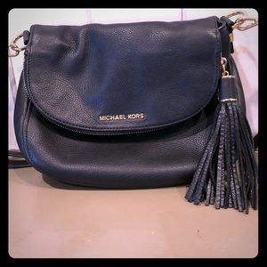 Michael Kors black leather crossbody bag